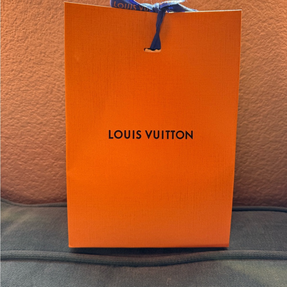 Louis Vuitton paper bag.